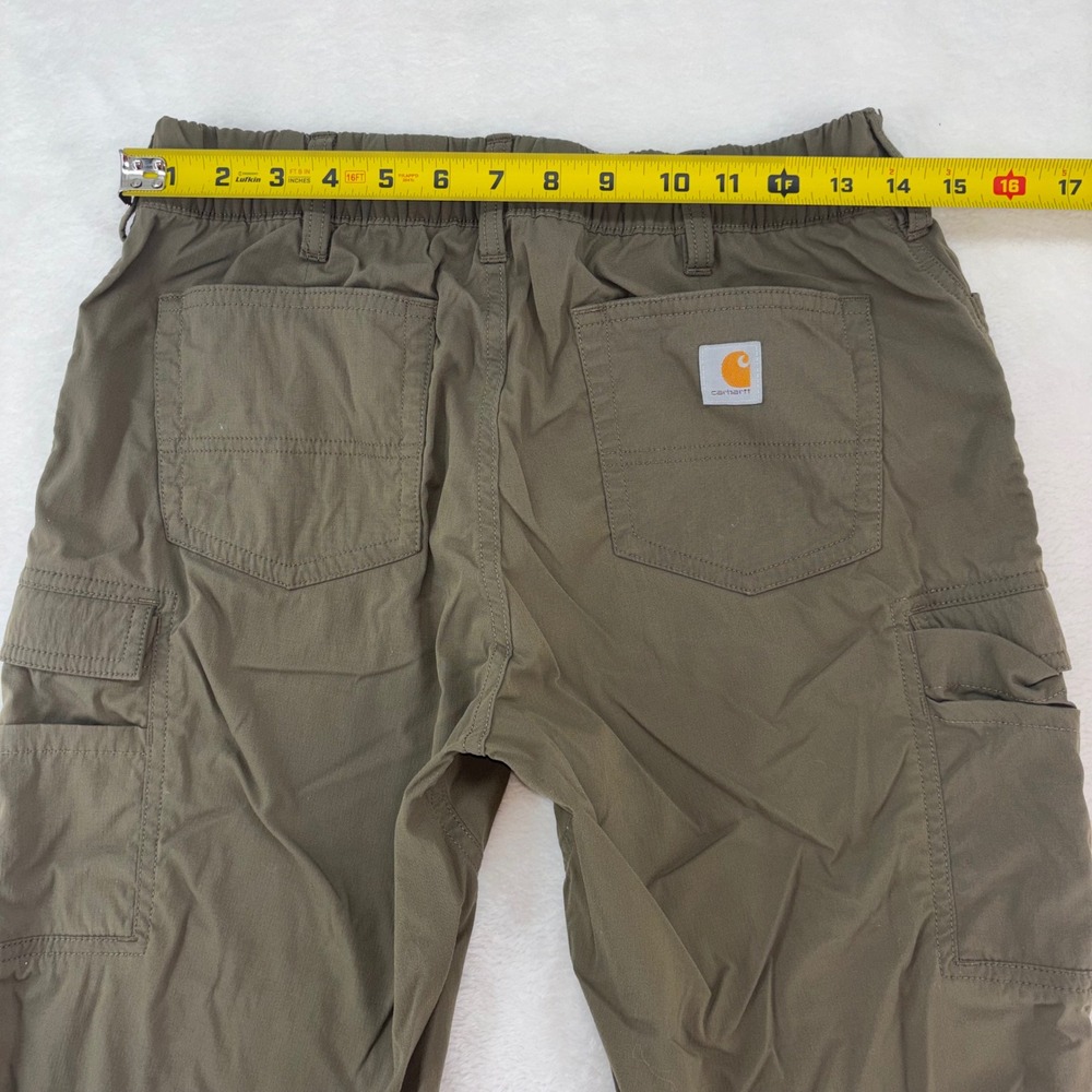 Carhartt Force Women 6 Regular Cargo Pants Green Straight Fit Ripstop 103612 - Picture 5 of 9